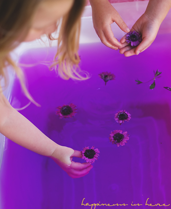 Floating Flowers: Spring Sensory Play | Happiness is here