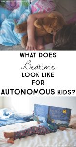 What does bedtime look like for autonomous kids?
